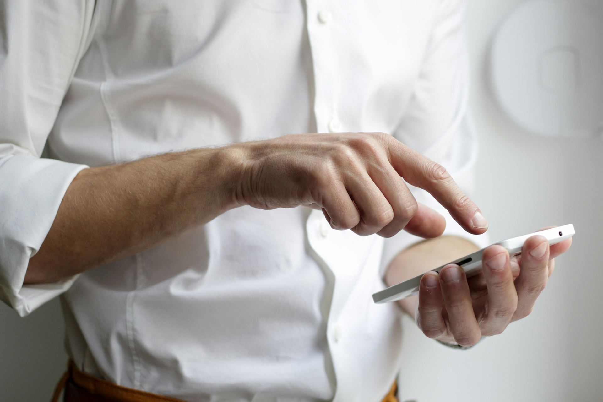 Person on a mobile
